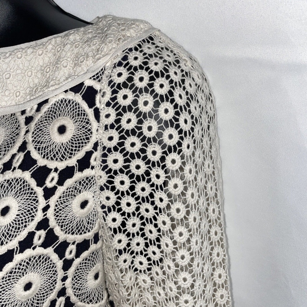 Tory Burch Janeen Crochet Long Sleeve Top Size XS - Picture 4 of 8